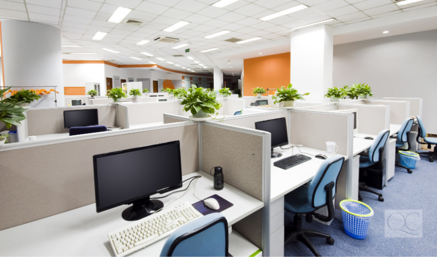 cubicle office design by interior decorating professional