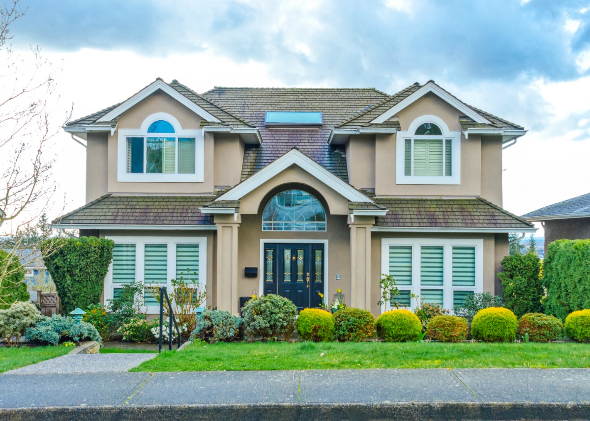 exterior of modern home