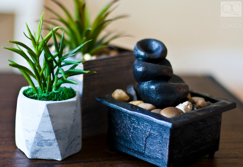 feng shui relaxing plants and stones for home decor