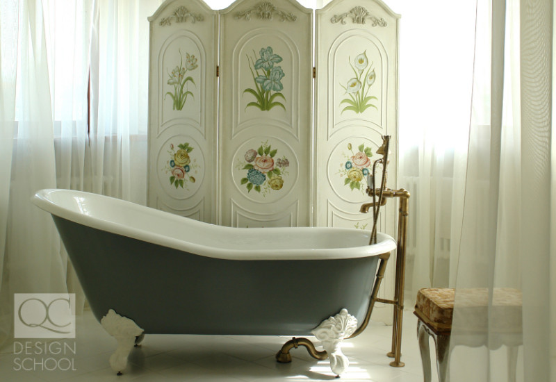 staged cottage bathroom