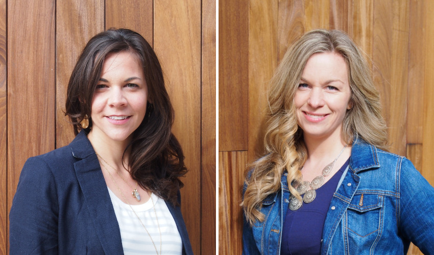 Lindsay Blashill and Meghan Randall of Tilly + Bridge are both QC design school graduates