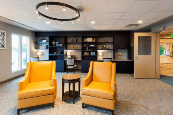 Common Rooms Aquatria Retirement Residence - Staging and Design by QC Design School graduate Chantal Marion