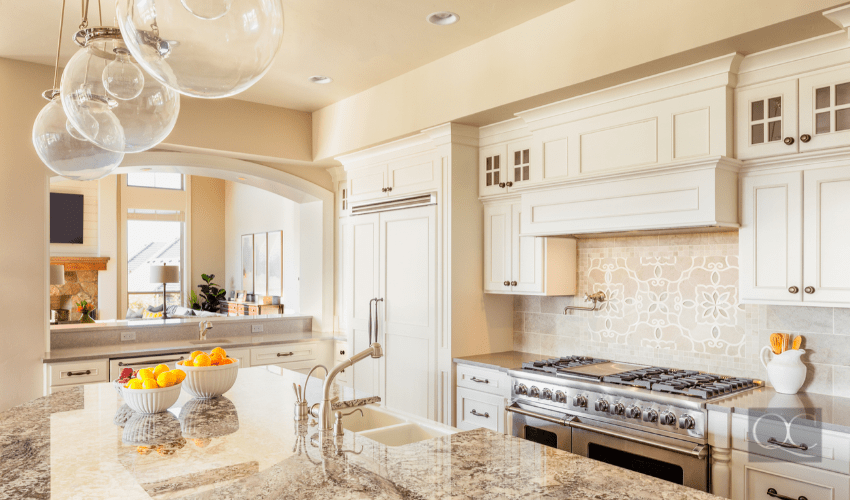 kitchen after staging