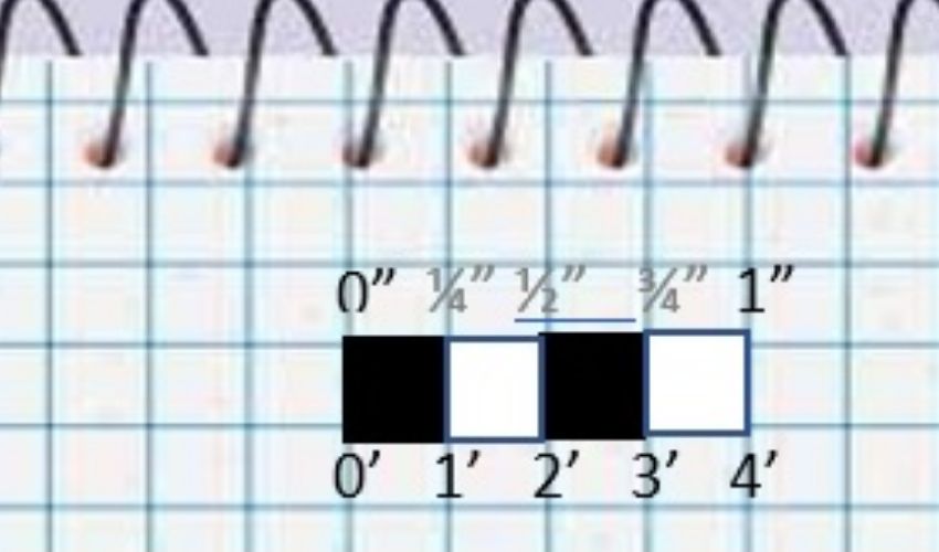 Draw in scale example 2 - left-hand side