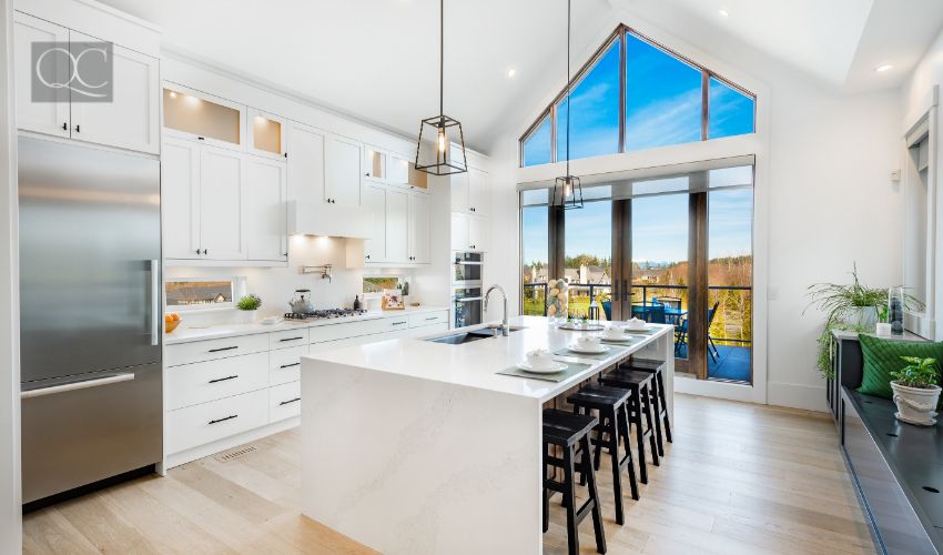 bright, spacious and modern farmhouse style kitchen