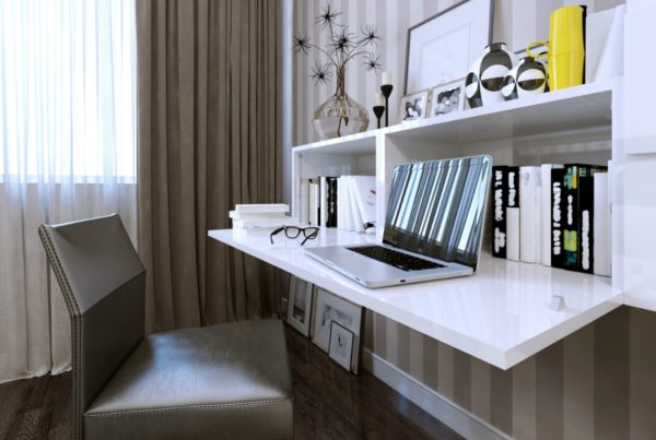 home office space created by certified professional organizer