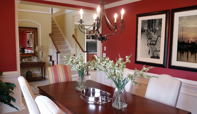 Red paint color for a dining room