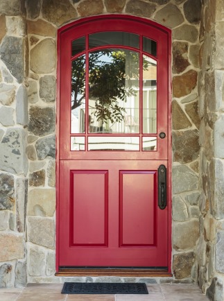 A red front door is thought to bring fame and prosperity in feng shui