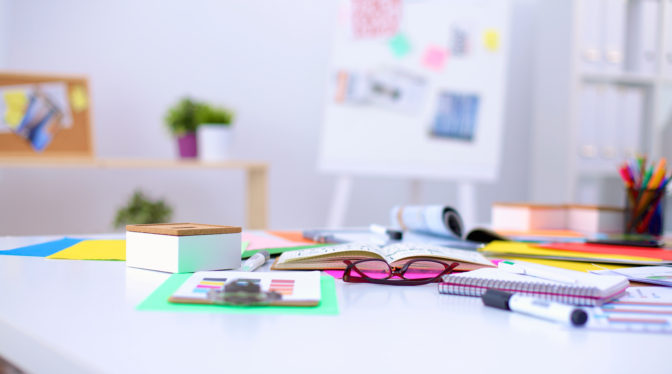 messy desk