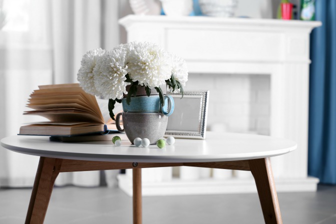 Home staging with spring decor