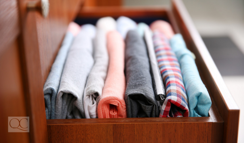 organize the drawer according to Marie Kondo is great for feng shui