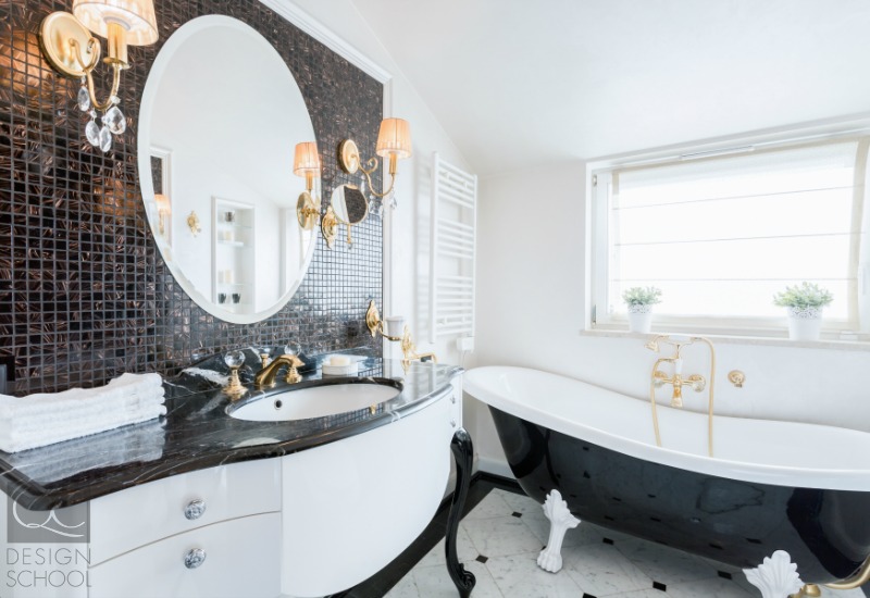 black and white luxury bathroom