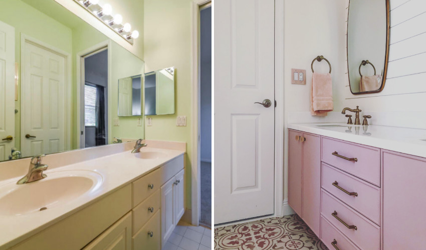 bathroom transformation interior decorating by Laura Kelly