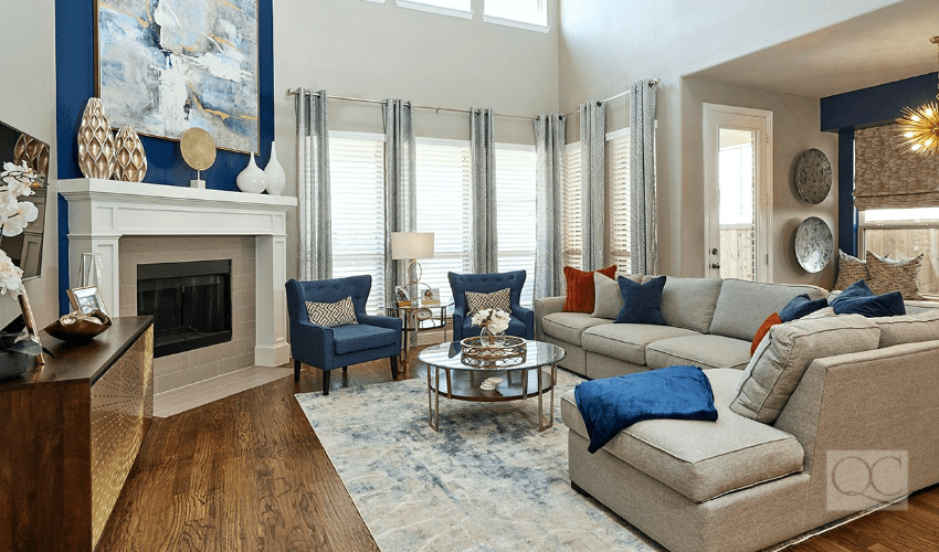 McKinney Texas living room interior decorating