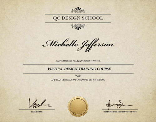 Virtual Design Certificate