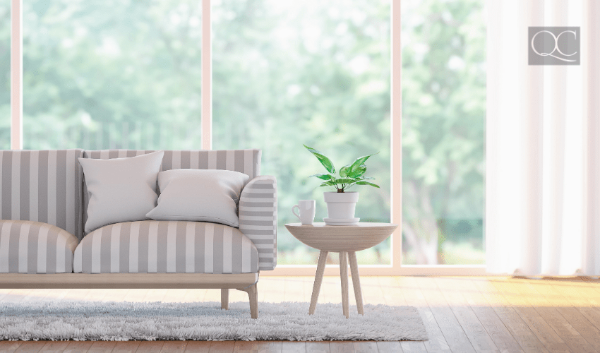 bright, relaxing living room interior