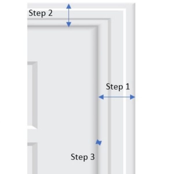 How to become an interior decorator, illustration for measuring trim, source door image from Vecteezy.com